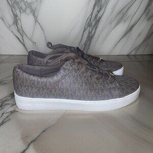 MICHAEL Michael Kors Keaton Logo Print Lace Up Sneakers Shoes Women’s Size 8M